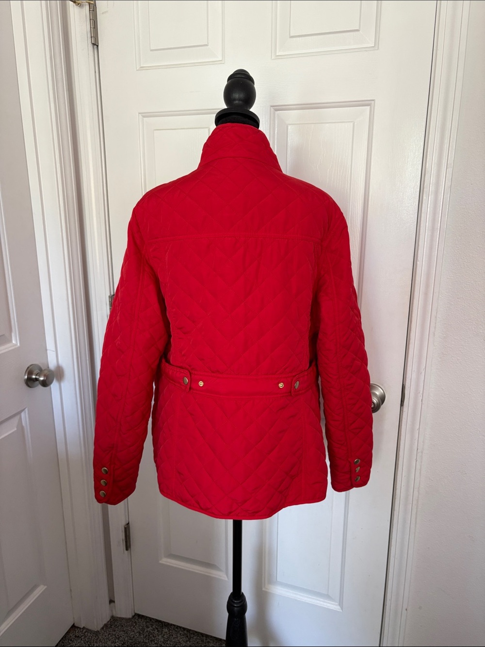 crown & ivy Bright Red Quilted Jacket with Gold-Tone Buttons - Picture 6 of 14